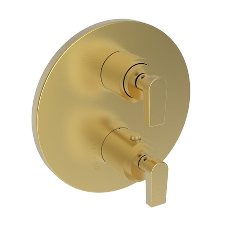 Newport Brass 1/2" Round Thermostatic Trim Plate With Handle in Satin Bronze, Pvd 3-2973TR-10